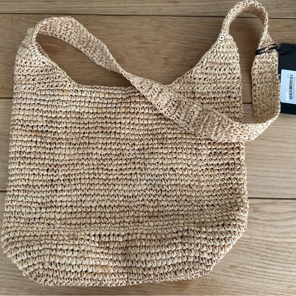 Jenni Kayne Raffia Crossbody Bag.